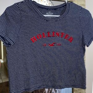 Never worn! Red white and blue hollister tee.